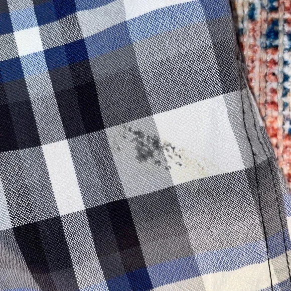 Lululemon Men’s Kahuna Black/Blue/White Plaid Shorts SZ 36 - Picture 4 of 4